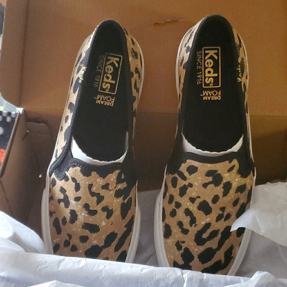 Keds gorgeous slip on sneakers leopard firm